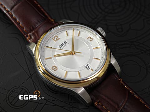 ORIS 豪利時 Classic Date 經典系列 7578 玫瑰金PVD塗層不鏽鋼錶圈、指針 半金款 0173375784331 大三針 2025年保單 自動上鍊 37mm
