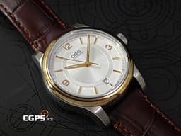 ORIS 豪利時 Classic Date 經典系列 7578 <font color=#FFE6D9>玫瑰金PVD塗層不鏽鋼錶圈、指針 半金款</font> 0173375784331 大三針 <font color=#FF0000>2025年保單</font> 自動上鍊 37mm