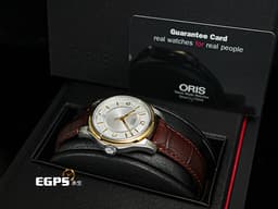 ORIS 豪利時 Classic Date 經典系列 7578 <font color=#FFE6D9>玫瑰金PVD塗層不鏽鋼錶圈、指針 半金款</font> 0173375784331 大三針 <font color=#FF0000>2025年保單</font> 自動上鍊 37mm