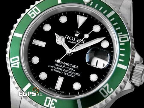 ROLEX 勞力士 Submariner 16610LV 潛航者 不鏽鋼材質  初代綠水鬼 科米蛙 台灣公司貨 配件齊全 收藏逸品&nbsp;自動上鍊 40mm