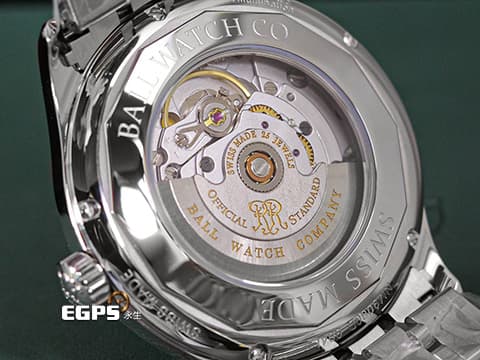 BALL WATCH 波爾錶 TRAINMASTER NM9080D-S1J-BK 黑色面盤 不鏽鋼 2025保單 3H自體發光微型氣燈 自動上鍊 40mm
