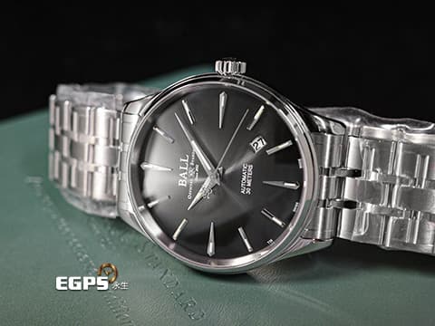 BALL WATCH 波爾錶 TRAINMASTER NM9080D-S1J-BK 黑色面盤 不鏽鋼 2025保單 3H自體發光微型氣燈 自動上鍊 40mm