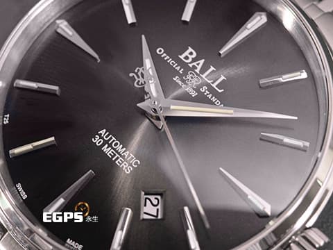 BALL WATCH 波爾錶 TRAINMASTER NM9080D-S1J-BK 黑色面盤 不鏽鋼 2025保單 3H自體發光微型氣燈 自動上鍊 40mm