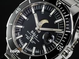 BALL WATCH 波爾錶 Roadmaster DM3150B-S14J-BK 不鏽鋼材質 <font color=#ffffff> 黑色單向旋轉陶瓷錶圈 月相顯示 </font> <font color=#FF0000>2025保單 限量1000只 3H自體發光微型氣燈</font> 自動上鍊 43mm