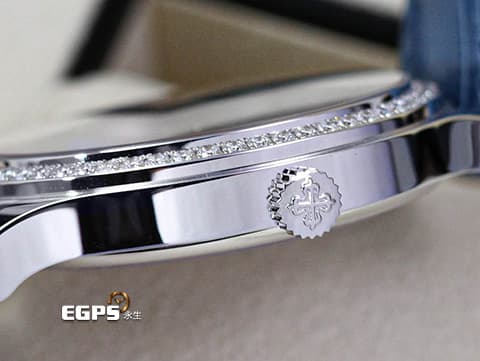 Patek philippe 百達翡麗 PP錶 Complications 複雜功能時計 World Time 世界時區 7130G-016  原鑲鑽圈 灰藍色中央雕紋面盤 18K白金材質 7130 G 2025年3月保單 自動上鍊 36mm