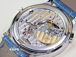Patek philippe 百達翡麗 PP錶 Complications 複雜功能時計 World Time 世界時區 7130G-016  <font color=#70cce1>原鑲鑽圈 灰藍色中央雕紋面盤</font> 18K白金材質 7130 G <font color=#FF0000>2025年3月保單</font> 自動上鍊 36mm