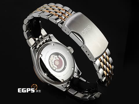 ORIS 豪利時 Big Crown Complication 大錶冠系列 01 582 7678 4361-07 8 20 32 玫瑰金PVD塗層不鏽鋼 半金款 月相盈虧 星期日期 兩地時間 2025年保卡 自動上鍊 40mm