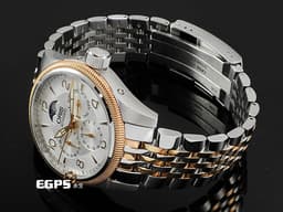 ORIS 豪利時 Big Crown Complication 大錶冠系列 01 582 7678 4361-07 8 20 32 <font color="#f3baa1">玫瑰金PVD塗層不鏽鋼 半金款</font> <font color="#f9e2c3">月相盈虧 星期日期 兩地時間</font> <font color="#FF0000">2025年保卡</font> 自動上鍊 40mm