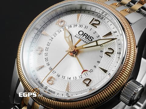ORIS 豪利時 Big Crown 大錶冠系列 01 594 7680 4361-07 8 14 32 玫瑰金PVD塗層不鏽鋼錶圈  銀白色面盤  2025年保卡  自動上鍊 29mm