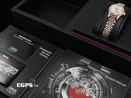 ORIS 豪利時 Big Crown 大錶冠系列 01 594 7680 4361-07 8 14 32 <font color="#fde37e">玫瑰金PVD塗層不鏽鋼錶圈</font> <font color="#E0E0E0"> 銀白色面盤 </font> <font color="#FF0000">2025年保卡 </font> 自動上鍊 29mm