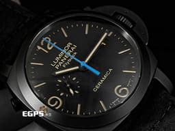 PANERAI 沛納海 Luminor 1950 3 Days Chrono Flyback PAM580 三日鍊 飛返 計時碼表 <font color=#be9672>經典三明治面盤 淡褐色夜光時標 菸草面</font> PAM00580 黑陶瓷 <font color=#FF0000>2019年台灣公司貨</font> 自動上鍊 44mm