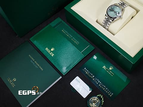 ROLEX 勞力士 Datejust 31 蠔式日誌型 278274 薄荷綠色面盤 DJ31 經典三角坑紋錶圈 2025年新式保卡 紀念型（JUBILEE）五銖錶帶 僅試戴極新品 自動上鍊 31mm