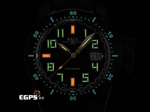 BALL WATCH 波爾錶 Engineer Hydrocarbon Black 工程師碳氫系列 漆黑太空長官 DM2176A-P1CAJ-BK 傳奇攀岩者 Alex Honnold 聯名 黑色DLC處裡鈦金屬 陶瓷錶圈 35支自體發光微型氣燈 2020年保台灣公司貨 潛水錶 自動上鍊 42mm