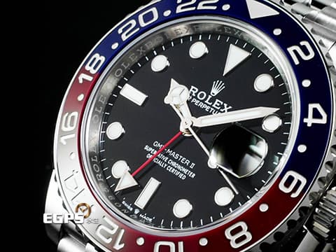 ROLEX 勞力士 GMT-Master II 格林威治型 126710 BLRO 紅藍雙色陶瓷框 可樂圈 126710BLRO 兩地時區 2025年保卡 Pepsi 百事圈 紀念型（Jubilee）五銖錶帶 自動上鍊 40mm