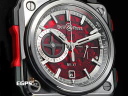 Bell & Ross 柏萊士 BR-X1 Skeleton Chronograph Red Edition 計時碼表 <font color=#CE0000>紅色鏤空面盤</font> BR-X1-CE-TI-BTQ 黑陶瓷 鈦金屬 <font color=#FF0000>限量50只</font> 自動上鍊 45mm