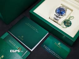 ROLEX 勞力士 Oyster Perpetual 36 蠔式恆動型 126000 <font color=#0000FF>藍色面盤</font> OP36 不鏽鋼 <font color=#FF0000>2025年新式綠卡</font> 自動上鍊 36mm