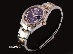 ROLEX 勞力士 DateJust 278381RBR 18K永恆玫瑰金 半金款 <font color="#dabddb">薰衣草紫色面盤 原廠鑲嵌鑽石VI時標</font> <font color="#05f0f0">原廠鑲嵌鑽石錶圈</font> <font color="#ff0000">2026年保卡</font> 自動上鍊 31mm