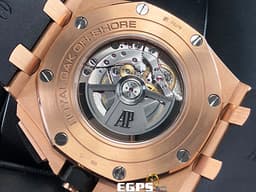 Audemars Piguet 愛彼 AP錶 Royal Oak Offshore <font color="#ff0000">2019年新卡</font> 皇家橡樹 離岸型 ROO 計時碼表 <font color="#f3baa1">26401 RO 玫瑰金 大金貓&nbsp;</font>26401RO.OO.A002CA.02<font color="#fafa01"> 搭配原廠黑色紡織紋橡膠錶帶</font> 陶瓷框&nbsp;自動上鍊 44mm