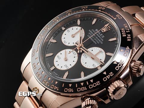 ROLEX 勞力士 Cosmograph Daytona 宇宙計時型 迪通拿 126525 18K永恆玫瑰金 Lemans 利曼100週年 黑色陶瓷視距儀刻度錶框搭配紅色「100」字樣&nbsp;2026年保卡 透明錶背&nbsp;賽車錶 自動上鍊 40mm