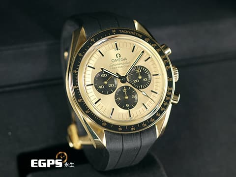 OMEGA 歐米茄 Speedmaster Moonwatch Professional 超霸 速霸&nbsp;Moonshine金 熊貓面盤&nbsp;31062425099001&nbsp;專業 登月 計時碼錶&nbsp;3861機芯&nbsp;2022年保台灣公司貨&nbsp;同軸擒縱 手上鏈 42 mm
