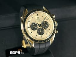 OMEGA 歐米茄 Speedmaster Moonwatch Professional 超霸 速霸&nbsp;<font color="#edbb91">Moonshine金 熊貓面盤&nbsp;</font>31062425099001&nbsp;專業 登月 計時碼錶&nbsp;<font color="#FF0000">3861機芯&nbsp;</font><font color="#FF0000">2022年保台灣公司貨</font>&nbsp;同軸擒縱 手上鏈 42 mm