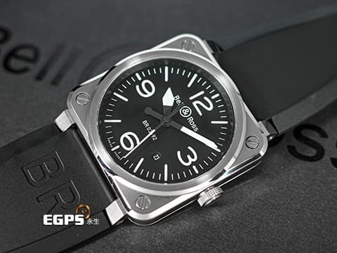 Bell &amp; Ross 柏萊士 BR錶 Instrument 系列 BR03-92&nbsp; 大三針&nbsp; 經典黑色面盤 不鏽鋼材質 飛行錶 自動上鍊 42mm
