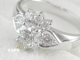 天然鑽石 K金鑽戒 白K金 天然真鑽 女戒 主石0.51CT 造型鑽戒 鑽石戒指