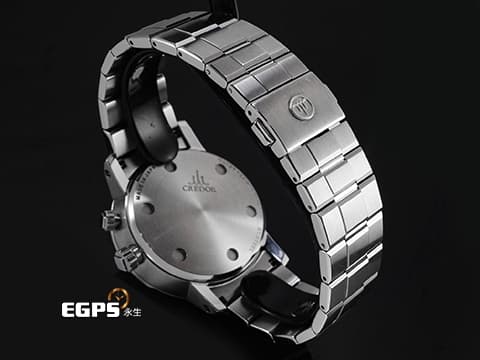 SEIKO 精工 Credor 貴朵 GCBT-997 4S76-00A0 不鏽鋼材質 GMT 第二地24小時指針&nbsp;星期、日期、動力儲存顯示&nbsp;TOYOTA之Corwn ，SEIKO之Credor，SEIKO旗下頂極奢侈品牌 一手錶未整理 台灣公司貨 自動上鍊 41.3mm