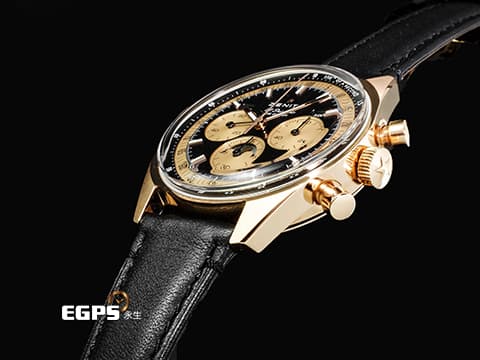 ZENITH 真力時 El Primero 系列 Chronomaster 18.3400.3610&nbsp;18K玫瑰金材質 玫瑰金搭配皮革錶帶 優雅風格計時錶款 月相顯示功能 全日曆 高振頻 1/10秒計時碼表&nbsp;2026年保卡 新錶訂價：924,500元&nbsp;自動上鍊 38mm