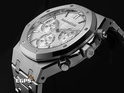 Audemars Piguet 愛彼 AP錶 Royal Oak 皇家橡樹系列 不鏽鋼材質 26240ST 飛返計時功能 <font color="#F8F8FF">26240ST.OO.1320ST.07 銀色調面盤 </font><font color="#FF0000">2025年新式保卡&nbsp;</font>自動上鍊&nbsp;41mm