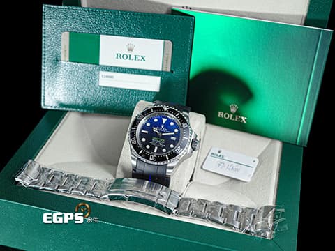 ROLEX 勞力士 Sea-Dweller DeepSea 海使者 深海 116660DB 水鬼王 D-Blue 漸層藍&nbsp;陶瓷外框 不鏽鋼 116660 DB 搭配Rubber B橡膠錶帶 排氦氣閥 潛水錶 自動上鍊 44mm