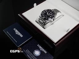 LONGINES 浪琴 HYDROCONQUEST GMT 康卡斯 深海征服者 L38904566 兩地時間 不鏽鋼材質&nbsp;<font color="#05f0f0">浪鬼 黑色陶瓷錶圈 黑色面盤 黑水鬼</font>&nbsp;<font color="#ff0000">2025年保卡</font>&nbsp;潛水錶 自動上鍊 41mm