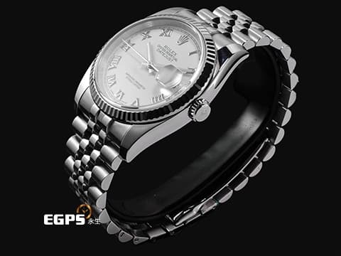 ROLEX 勞力士 DATEJUST 116234 蠔式 經典 不鏽鋼材質 白色面盤 立體羅馬數字時標 2018年保卡 台灣公司貨 自動上鏈&nbsp;36mm