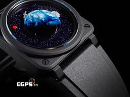 Bell &amp; Ross 柏萊士 BR-03 Astro&nbsp;黑陶瓷+PVD不鏽鋼材質 <font color="#1b6eda">宛若太空的藍色砂金石地球面盤 </font>對應著時、分、秒針的<font color="#ab0707">火星</font><font color="#1b6eda">、</font><font color="#eeea81">月亮</font><font color="#1b6eda">、</font><font color="#dfdfdd">衛星</font>&nbsp;BR03A-EMM-CE/SRB <font color="#ff0000">限量999支 2025年保卡</font>&nbsp;自動上鍊 41mm