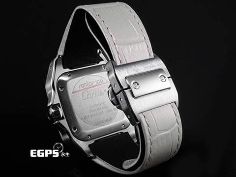 CARTIER 卡地亞 Santos 100 山度士 W20126X8 中型 不鏽鋼 大三針&nbsp;台灣公司貨 自動上鏈 44.2x35.6mm
