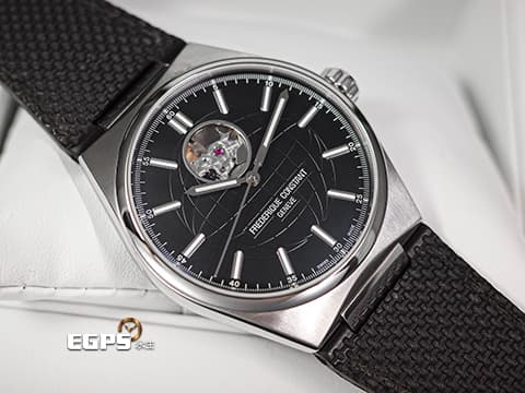Frederique Constant 康斯登 Highlife 雋雅系列 Heart Beat 鏤空面盤 FC-310B4NH6B&nbsp;黑色地球儀飾面盤 不鏽鋼 大三針&nbsp;2020年保單&nbsp;快拆裝置 附原廠金屬錶帶 自動上鍊 41mm