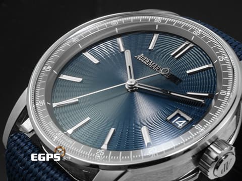 Audemars Piguet 愛彼 AP錶 CODE 11.59系列 15210ST.OO.A348KB.01 藍色同心圓漣漪紋飾面盤&nbsp;大三針 不鏽鋼材質 2025年保卡&nbsp;自動上鍊 41mm