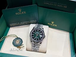 ROLEX 勞力士 Datejust 36 蠔式日誌型 126200&nbsp;<font color="#058703">最新 Green Ombre&nbsp;漸變綠色面盤&nbsp;</font>經典 DJ36 不鏽鋼材質&nbsp;<font color="#ff0000">2026年木紋保卡 紀念型（Jubilee）五銖錶帶</font>&nbsp;自動上鍊 36mm
