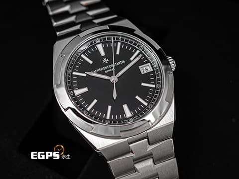 Vacheron Constantin 江詩丹頓 VC錶 Oversea 縱橫四海 4500V/110A-B483 黑色面盤 不鏽鋼&nbsp;易拆卸替換錶帶裝置 另附皮革錶帶和橡膠錶帶 2022年保單 自動上鍊 41mm