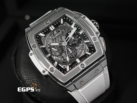 Hublot 宇舶 Split of Big Bang Titanium 大爆炸 靈魂系列 601.NE.0172.LR.JPN17 鈦金屬 鏤空面盤 計時碼表 2019年保單 自動上鍊 45mm