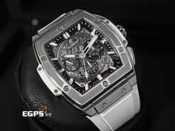 Hublot 宇舶 Split of Big Bang Titanium 大爆炸 靈魂系列 601.NE.0172.LR.JPN17 <font color="#DDDDDD">鈦金屬 鏤空面盤</font> 計時碼表 <font color="#ff0000">2019年保單</font> 自動上鍊 45mm