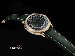 Patek philippe 百達翡麗 PP錶 Complications 複雜功能時計 World Time 世界時區 7130R-014 18K玫瑰金材質&nbsp;&nbsp;<font color="#70cce1">原廠鑲嵌89顆鑽石（1.09 克拉）錶圈、錶扣&nbsp;</font><font color="#9cd3a7">綠色手工雕紋面盤</font> <font color="#FF0000">2025年保單 新錶訂價：2,038,000元</font> 自動上鍊 36mm