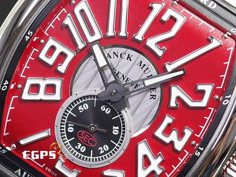 Franck Muller 法蘭穆勒 FM錶 Vanguard系列 Slim Vintage V41 酒紅色面盤&nbsp;V41SS6AT 酒桶型 小秒針 不鏽鋼 最新款 2025年保單 自動上鍊 41mm