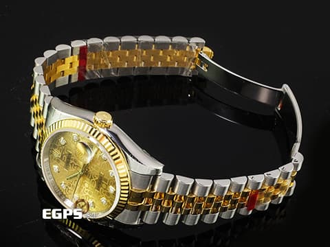 ROLEX 勞力士 DATEJUST 116233 經典 蠔式日誌型 18K黃金&amp;不鏽鋼材質 半金款 原廠鑲嵌鑽石時標 紀念型面盤 電腦面盤&nbsp;極度少見 保有原廠全部膠膜 未使用蒐藏品&nbsp;自動上鍊 36mm