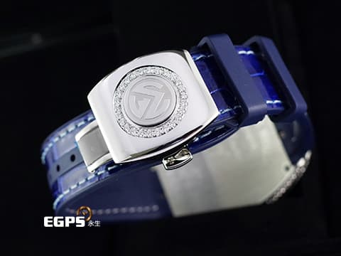 Franck Muller 法蘭穆勒 FM Vanguard Yachting V45 SC DT 遊艇 藍色面盤&nbsp;精鑲鑽框 自動上鏈 44x54 mm