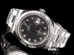 ROLEX 勞力士 DATEJUST II 116334 蠔式日誌型 銀灰色面盤 原鑲鑽石時標 白K金三角坑紋錶圈 <font color="#fa00fa">銀灰色面盤 原鑲鑽石時標</font>&nbsp;&nbsp;<font color="#FF0000">台灣公司貨</font> 自動上鍊 41mm