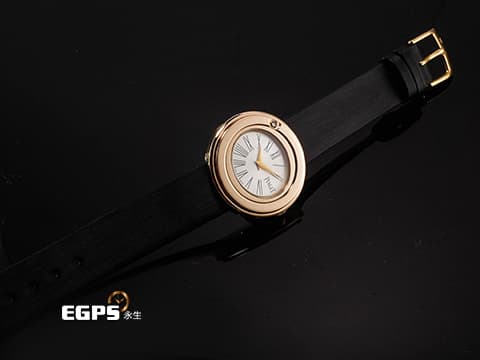 PIAGET 伯爵 Possession  G0A35084 18K玫瑰金材質 原廠鑲嵌鑽石錶圈 銀白色太陽紋面盤&nbsp;石英機芯 29mm