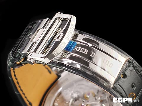 ROGER DUBUIS 羅杰杜彼 La Monegasque 玩家系列 RDDBMG0009 微型自動盤 86300 不鏽鋼材質 白色面盤 摺疊帶扣 計時碼錶 自動上鏈 2025年保卡 日內瓦印記&nbsp;44mm