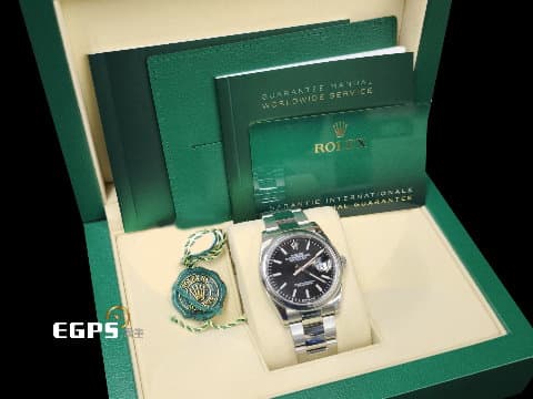 ROLEX 勞力士 DateJust 經典 蠔式日誌型 126200 黑色面盤 3235機芯 2025年保卡 自動上鍊 36mm