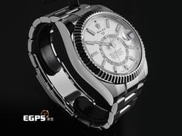 ROLEX 勞力士 Sky-Dweller 蠔式 天行者 336934 <font color="#05f0f0">最新9002機芯 白色面盤</font> 沙羅系統 年曆錶 兩地時區 不鏽鋼 經典三角坑紋錶圈 <font color="#FF0000">2025年保單 蠔式（Oyster）三節錶帶</font> 自動上鍊 42mm